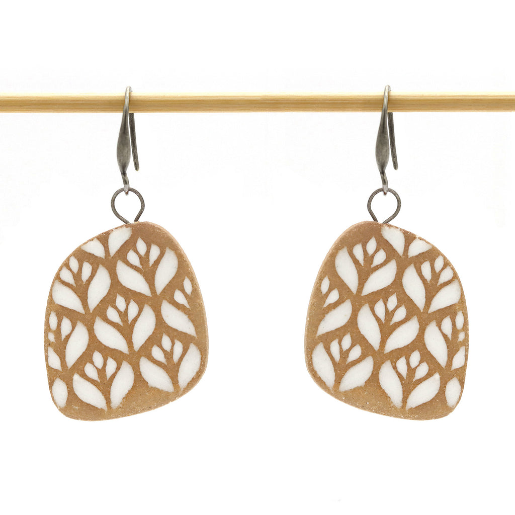 Earrings Mono White Blossom