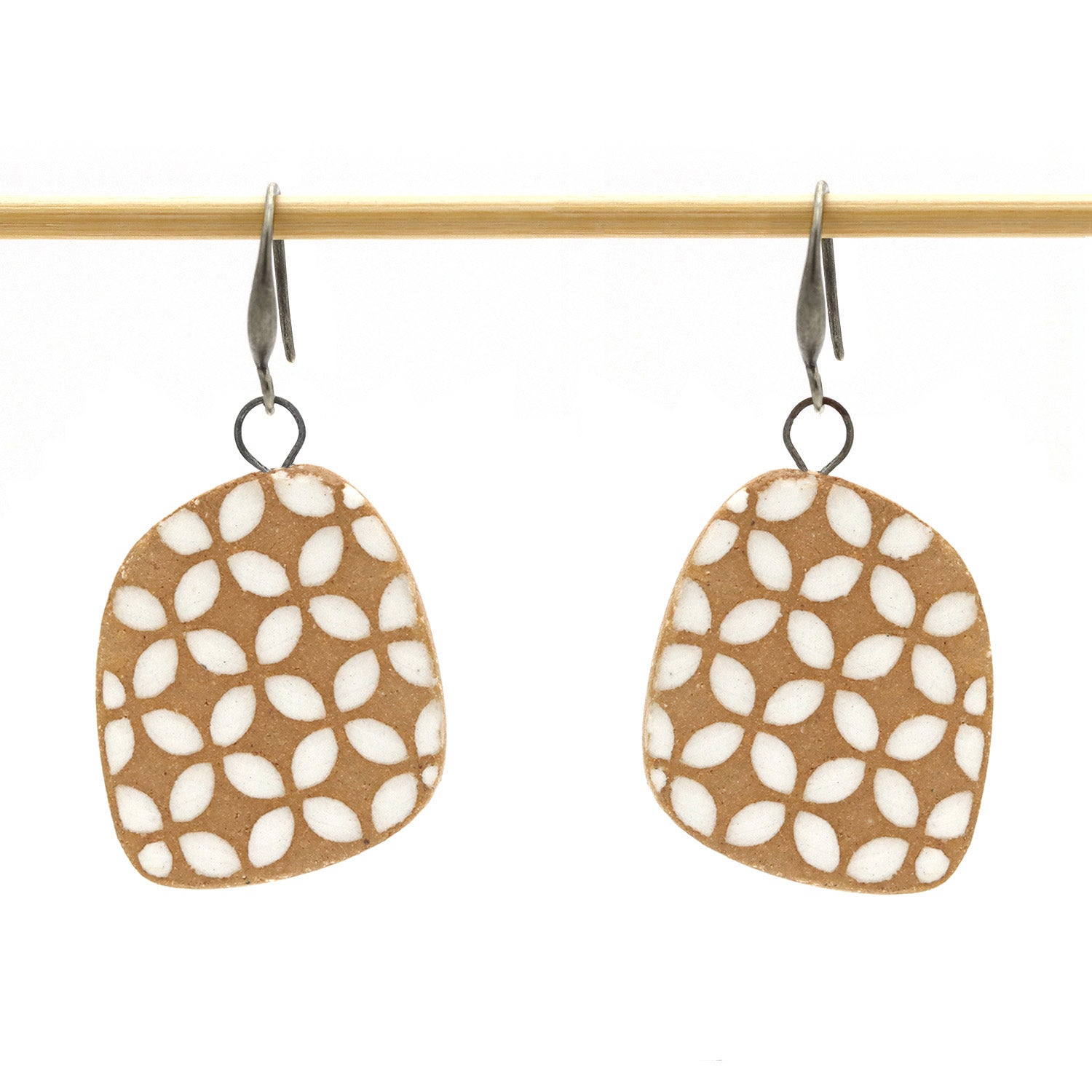 Oorbellen Mono White Kaleidoscope