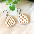 Oorbellen Mono White Swirls