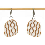 Oorbellen Mono White Swirls
