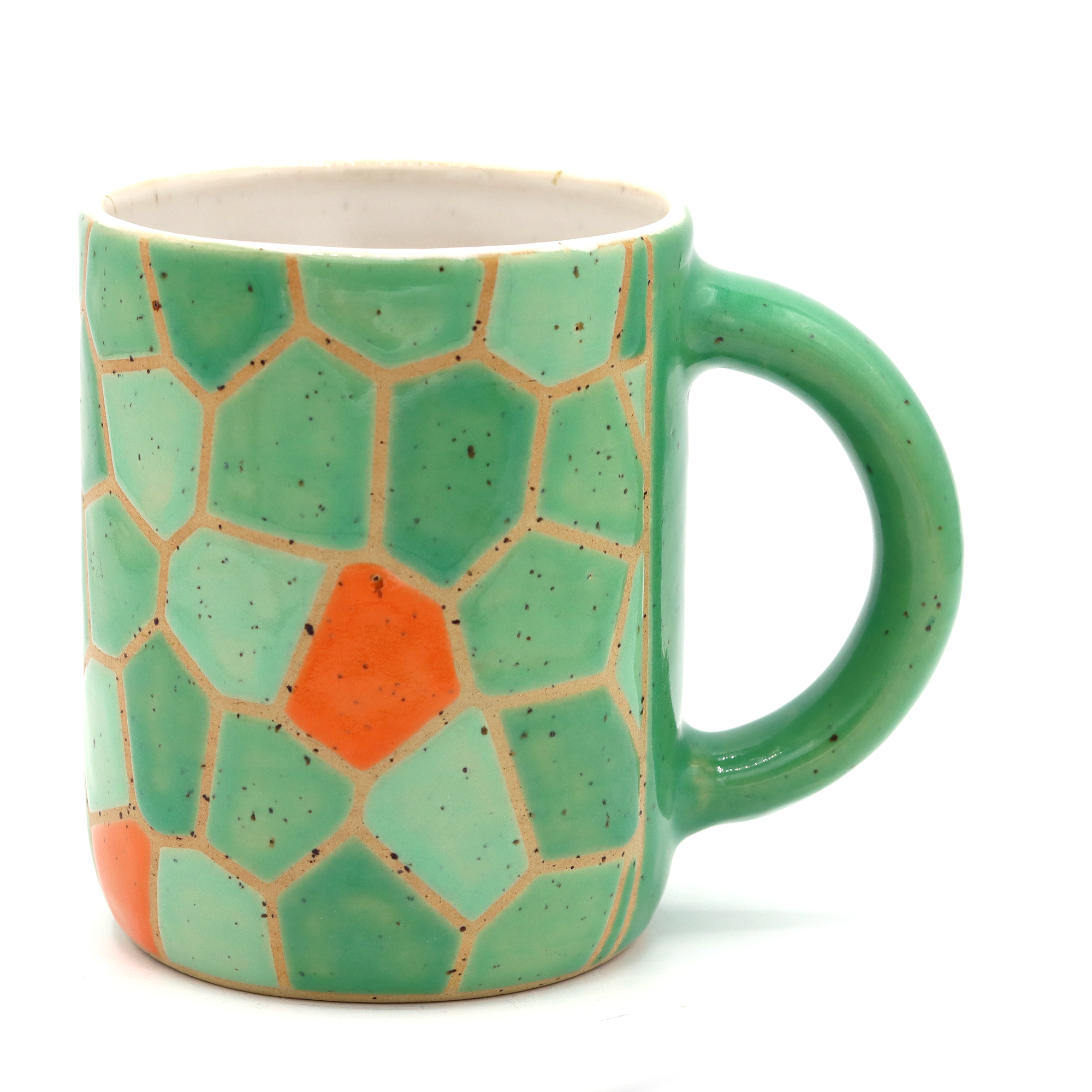 Mug Mosaic Green & Orange
